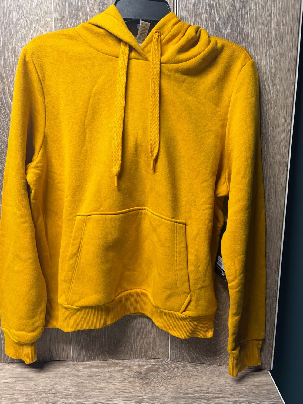 90 Degree By Reflex Yellow Drawstring Hoodie with Kangaroo Pocket